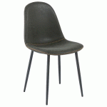 CHAISE LOLITA STRUC MÉTAL NOIR - ASSISE/DOS TISSU PVC NOIR - STAMP