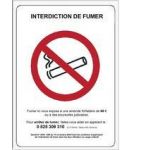 PANNEAU EN PVC INTERDICTION DE FUMER IF.VITRO