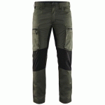 PANTALON DE TRAVAIL SERVICES STRETCH VERT ARMÉE/NOIR TAILLE 54 - BLAKLADER