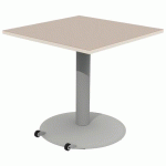 TABLE MANO MOB 80X80 T6 STRAT ALAISÉ PRALINE BLC PASTEL/9006 - MOBIDECOR