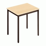 TABLE POLYVALENTE RECTANGLE - L. 70 X P. 60 CM - PLATEAU ERABLE - PIEDS NOIRS