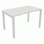 BUREAU ASTRO ARCHE DROIT ÉCHANCRÉ 120 X 70 BLANC/BLANC - BURONOMIC