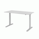BUREAU ÉLECTRIQUE SÉRIE XMKA 160CM GRIS/ALU - HAMMERBACHER