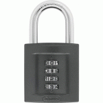 CADENAS À CODE - 4 MOLETTES - ANSE ACIER CÉMENTÉ - 158/50 ABUS