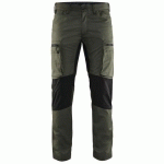 PANTALON DE TRAVAIL SERVICES STRETCH VERT ARMÉE/NOIR TAILLE 38 - BLAKLADER