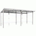 ABRI BUS MODULO 5 M AVEC BARDAGES LATÉRAUX - GRIS 7044 - PROCITY