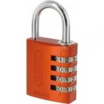 ABUS CADENAS ALU À COMBINAISON 4 CHIFFRES TAILLE 40 MM ET ANSE 7 MM - ORANGE