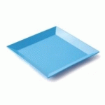 ASSIETTE CARREE 19 CM MELAMINE BLEUE