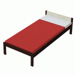 LIT NOVA TÊTE PANNEAU/BOIS SOMMIER LATTES 90X190 WENGÉ/ERABLE - MANUTAN COLLECTIVITÉS