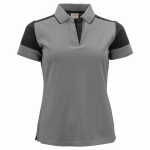PRINTER PRIME PRIME POLO FEMMES GRIS ACIER/NOIR - TAILLE XS
