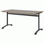 TABLE MALIBU 160X80 T6 DL STRA ALAISÉ GRIS U727/GRIS 7016