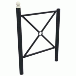 BARRIÈRE CROISY PMR 1 M TÊTE BOULE MÉTAL GRIS 7016 - BUTON DESIGN