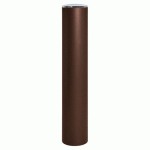 BORNE ANTI-BÉLIER Ø 22 CM COUVERCLE INOX ZINC MARRON 8017 - PROCITY