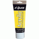LOT DE 6 - PEINTURE ACRYLIQUE EL GRECO, TUBE 75 ML, ROUGE CARMIN
