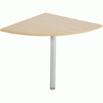 MERCURE ANGLE 90° AVEC PIED DE RENFORT HÊTRE/BLANC - SIMMOB