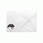 PAQUET DE 5 ENVELOPPES POLLEN 162X229MM 120G/M2 - BLANC IRISÉ - LOT DE 5