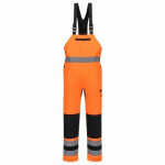 PORTWEST CD852 COTTE À BRETELLES HV ÉCO-CONÇU WX2 ORANGE/NOIR - TAILLE XL