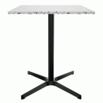 TABLE CARRÉE EXTÉRIEUR EN PVC RECYCLÉ LUCIE - H 735 CM - EOL