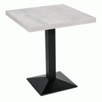 TABLE DE RESTAURANT DUROLIGHT WHITE OAK ET NOIR 68 X 68 CM
