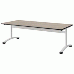 TABLE MALIBU 180X80 T3 DL STRA ACACIA/NOIR BLC 9016
