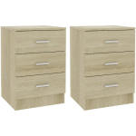 TABLES DE CHEVET 2 PCS CHÊNE SONOMA 38 X 35 X 56 CM AGGLOMÉRÉ