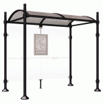 ABRI BUS PROVINCE 2.50 M SANS BARDAGES LAT. CITY NOIR 9005 - PROCITY