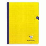 CAHIER BROCHURE CLAIREFONTAINE MIMESYS - 24X32 - 192 PAGES - SEYES - COUVERTURE POLYPROPYLENE JAUNE