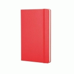 CARNET MOLESKINE RIGIDE 13 X 21 CM IVOIRE LIGNÉ 240 PAGES - ROUGE
