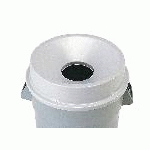 COUVERCLE ENTONNOIR POUR COLLECTEUR ROND RUBBERMAID 121 L GRIS CLAIR - MANUTAN COLLECTIVITÉS