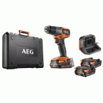 PERCEUSE À PERCUSSION 18V BRUSHLESS + BATTERIES 2AH ET 4AH - BSB18SBL2-X02C AEG POWERTOOLS