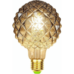 RÉTRO AMPOULES LED FILAMENT EDISON AMPOULES 4W FUMÉE VERRE 220/240V E27 CRISTAL AMPOULES DÉCORATIVES ART DÉCO G95 CRISTAL (ANANAS) [CLASSE