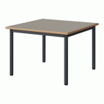 TABLE MALIBU 80X80CM T2 4P STRA ALAISÉ GRIS U727/GRIS 7016