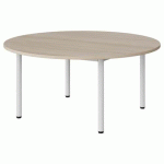 TABLE MALIBU Ø 120 T2 4P STRA ABS ACACIA/BLC 9016