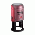 TAMPON TEXTE PERSONNALISABLE ROND PRINTY 4642 TRODAT MONOCHROME 8 LIGNES - ROUGE