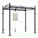 ABRI BUS PROVINCE 2.50 M 1 BARDAGE LAT. BOULE NOIR 9005 - PROCITY