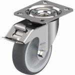 BLICKLE - ROULETTE PIVOTANTE À FREIN Ø 100MM BANDAGE POLYURÉTHANE TPU 150KG - LEX-PATH 100G-FI