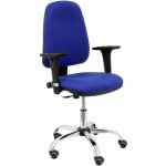 CHAISE DE BUREAU SOCOVO BASE CHROMÉ BLEU - PIQUERAS Y CRESPO
