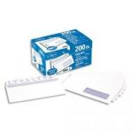LA COURONNE BOÎTE DE 500 ENVELOPPES FORMAT DL 110X220MM À FENÊTRE 35X100 BLANCHES 100G AUTO-ADHÉSIVES