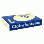 PAPIER COULEUR JAUNE CANARI A4 160 G CLAIREFONTAINE TROPHÉE COULEURS PASTEL - RAMETTE DE 250 FEUILLES