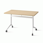 TABLE RABATTABLE POLLY L.120 X P.70 CM PLATEAU CHÊNE - BLANC