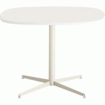 TABLE TAMARIS 100X100 PL.BLANC/BLANC PIET.BLANC/TRANSP. - CLEN
