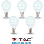 AMPOULES LED E14 4 WATT LUMIÈRE FROIDE NATURELLE CHAUDE LAMPES V-TAC 5 PIÈCES