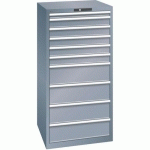 ARMOIRE GRIS 717X725X1450 AVEC 10 TIROIRS 75KG _ 78.313.050 - LISTA