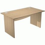 BUREAU DROIT AVEC PIEDS PANNEAUX VISUAL - 140 CM - CHÊNE - ARTARREDI