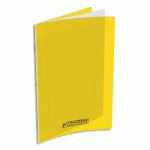 CAHIER PIQÛRE 21X29,7CM 48 PAGES 90G GRANDS CARREAUX SÉYÈS. COUVERTURE POLYPROPYLÈNE JAUNE - LOT DE 16