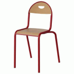 CHAISE MALIBU 4P T7 - ASS/DOS HÊTRE / ALU ROUGE 3020 - MANUTAN EXPERT