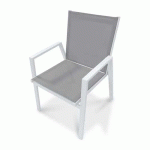 FAUTEUIL DE JARDIN EMPILABLE FLORIDE BLANC - DCBGARDEN