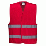 LOT DE 6 - PORTWEST F474 GILET IONA ROUGE - TAILLE XX/3X