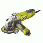 MEULEUSE D’ANGLE 1010W Ø125 MM + 5 DISQUES À ÉBARBER ET 1 DISQUE DIAMANT - RAG1010-125TA6 RYOBI