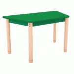 TABLE CLASSIK TRAPÉZOÏDALE RÉGLABLE T0 À T3 - VERT/HÊTRE - MANUTAN COLLECTIVITÉS